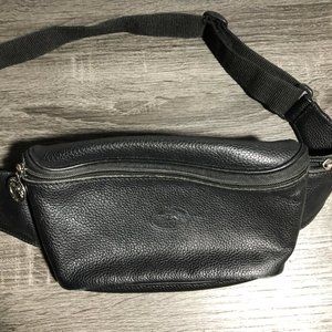 Longchamp Black Leather Fanny Pack